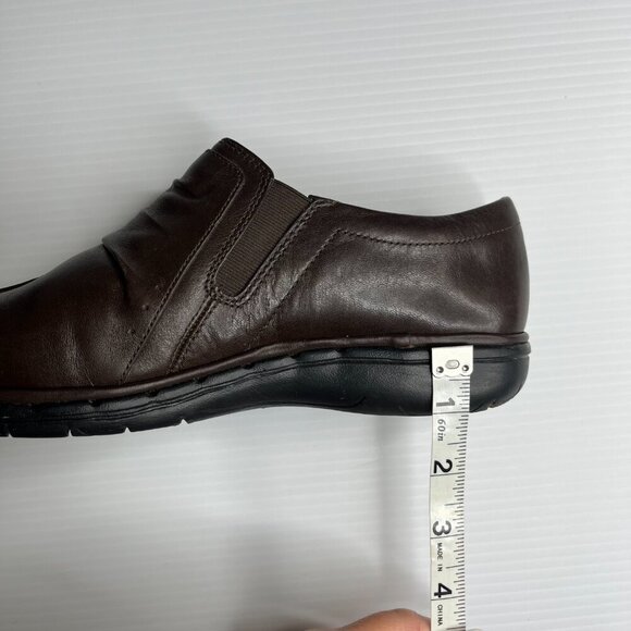 CLARKS Loafers Comfort Slip On Shoes Womens Artisan Unstructured Brown Leather 7 - Picture 11 of 11